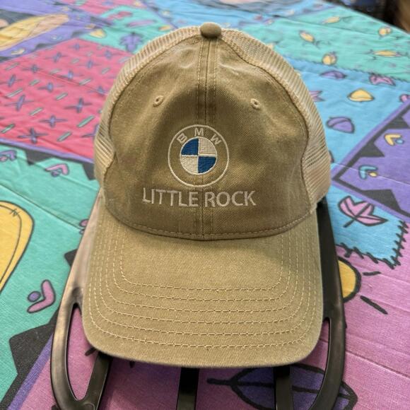 Vintage 90s BMW Motorcycles Dealership Little Rock Arkansas Cap Hat OSFA - Picture 1 of 4